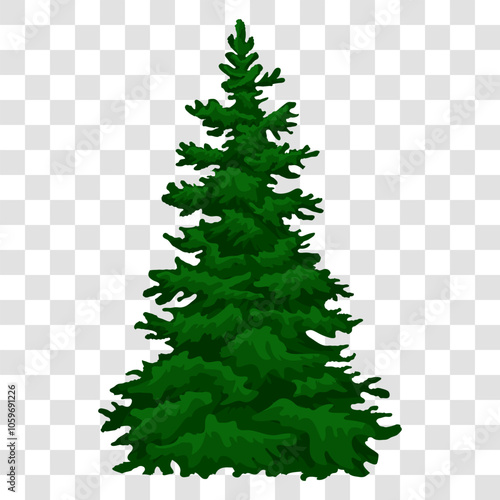 Fluffy fir trees under the snow.Forest,Spring,Sale.Spruce covered with snow. festive poster, party invitation, Eps 10