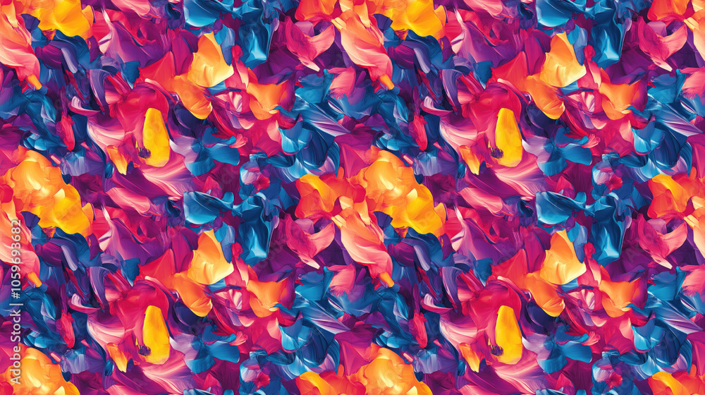 Seamless abstract texture pattern featuring chaotic designs and vibrant colors for modern decor Seamless abstract texture pattern featuring chaotic designs and vibrant colors for modern decor