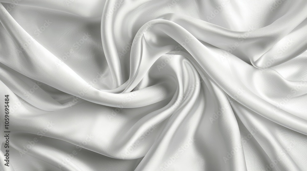 Fototapeta premium Smooth white silk fabric texture.