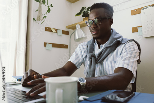 A man working from home photo