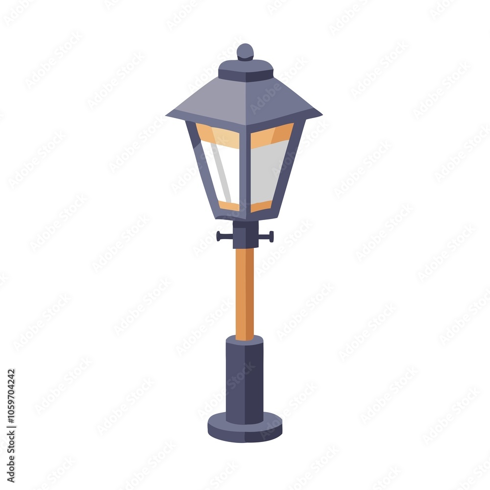 Obraz premium street lamp isolated on white