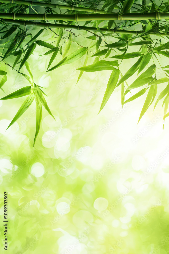 Naklejka premium Vertical Background bamboo.