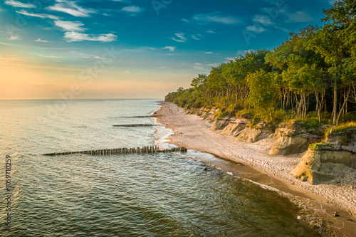 Sunset at Baltic Sea in sum...