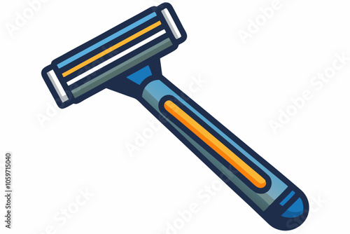  Disposable shaving razor isolated on a white background