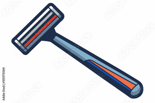  Disposable shaving razor isolated on a white background