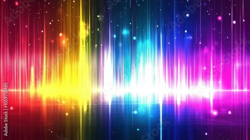 Multi colored sound wave background