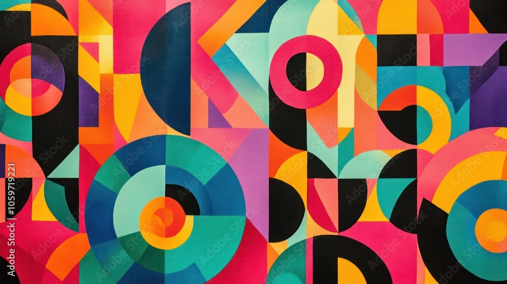 Obraz premium Abstract geometric pattern with vibrant colors.