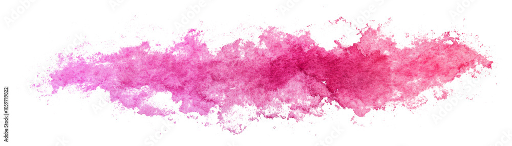 Obraz premium Pink watercolor splash on transparent background
