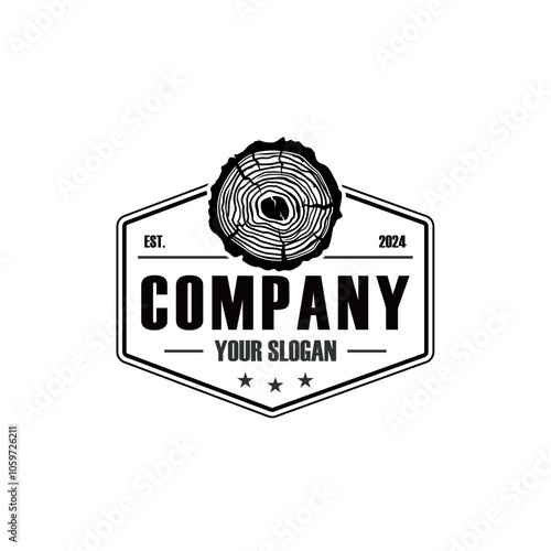 wood logo , cabin logo vector