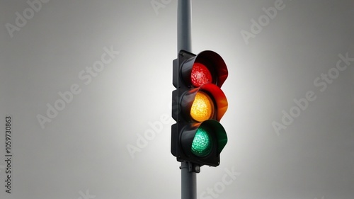 Traffic light on a plain background 