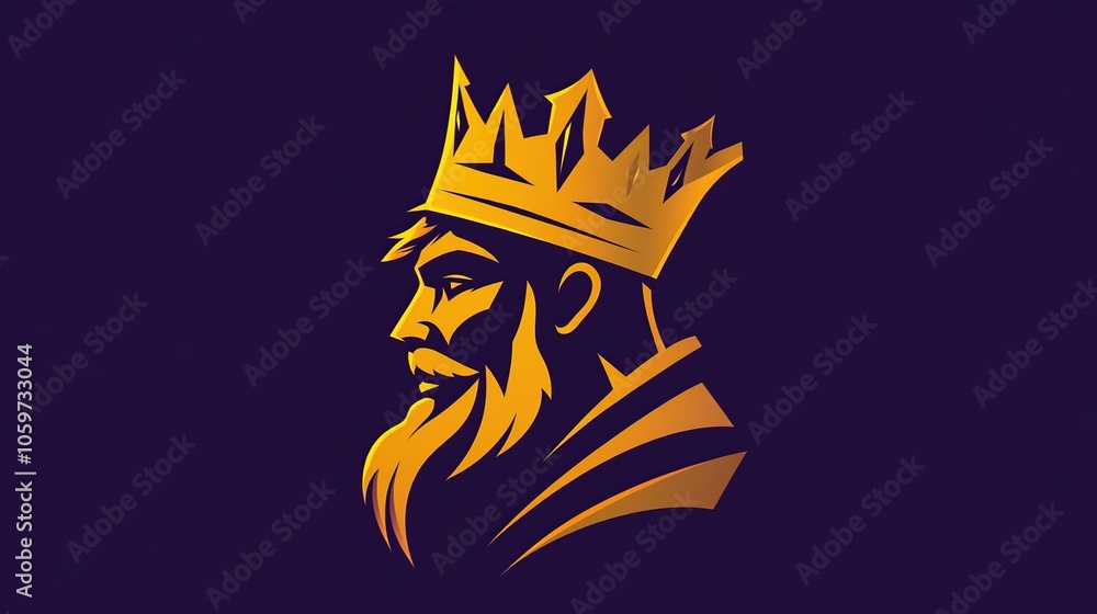 Fototapeta premium King Portrait With Crown