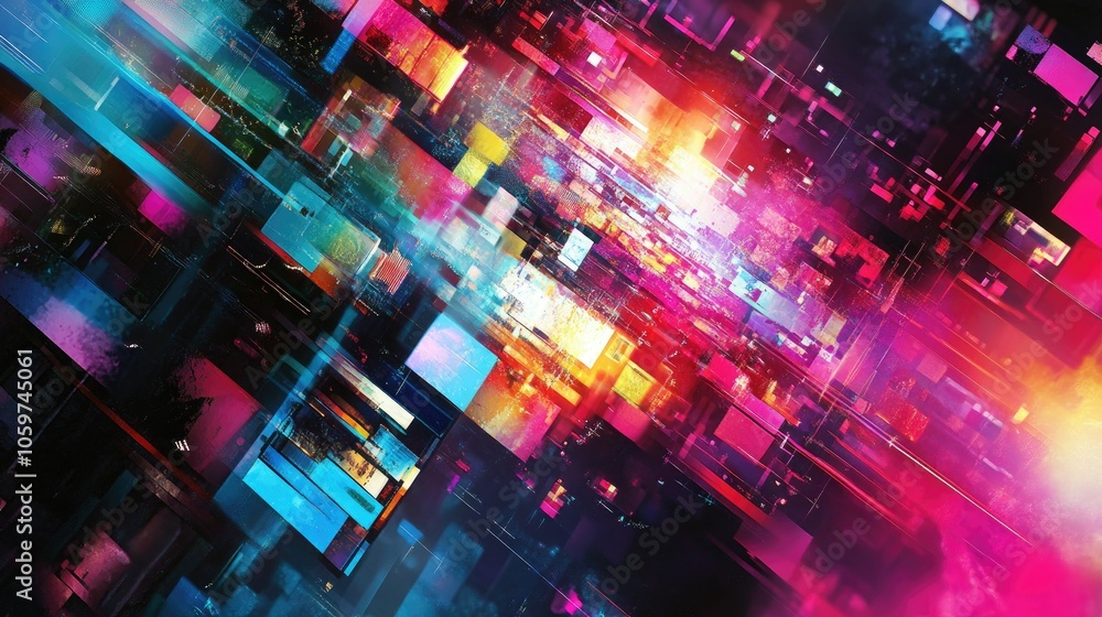 Multimedia streaming channels, digital and TV content on vibrant abstract background, entertainment tech focus Multimedia streaming channels, digital and TV content on vibrant abstract background, entertainment tech focus