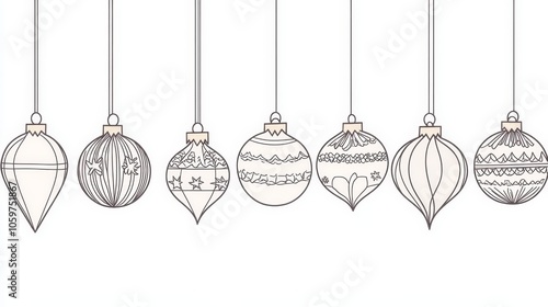 Hand-drawn Christmas Ornaments Collection