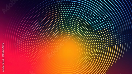 Wallpaper Mural Colorful Halftone Dot Pattern with Gradient Background Torontodigital.ca