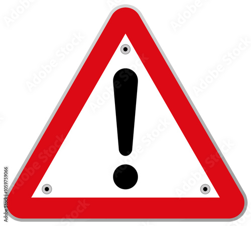 Warning road sign triangle vector
