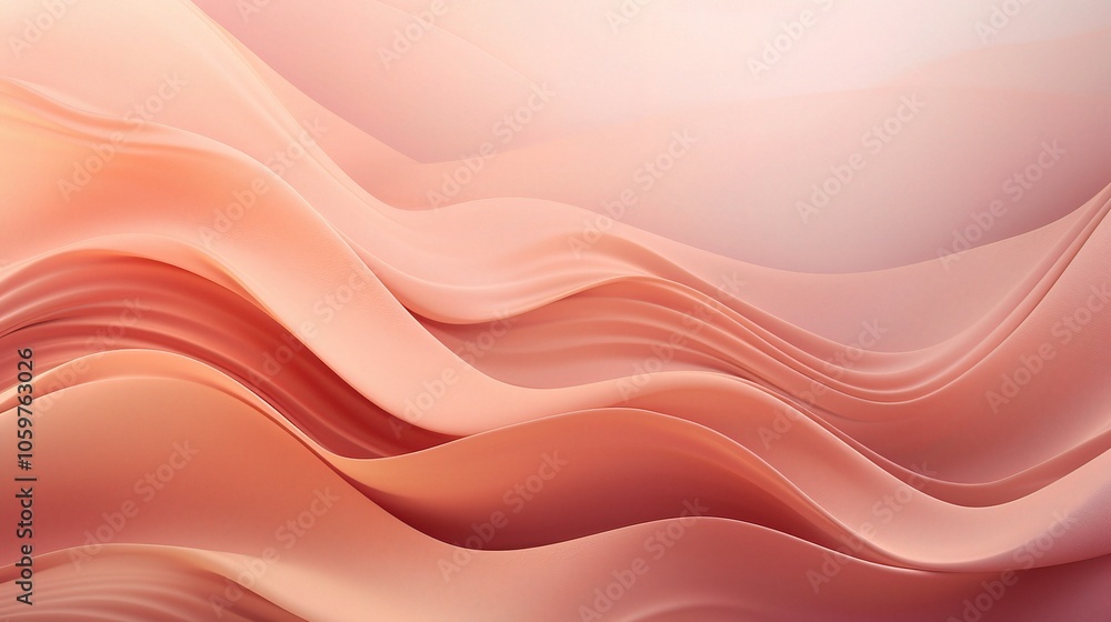 Soft Peach Wavy Pattern with Light Reflection Soft Peach Wavy Pattern with Light Reflection