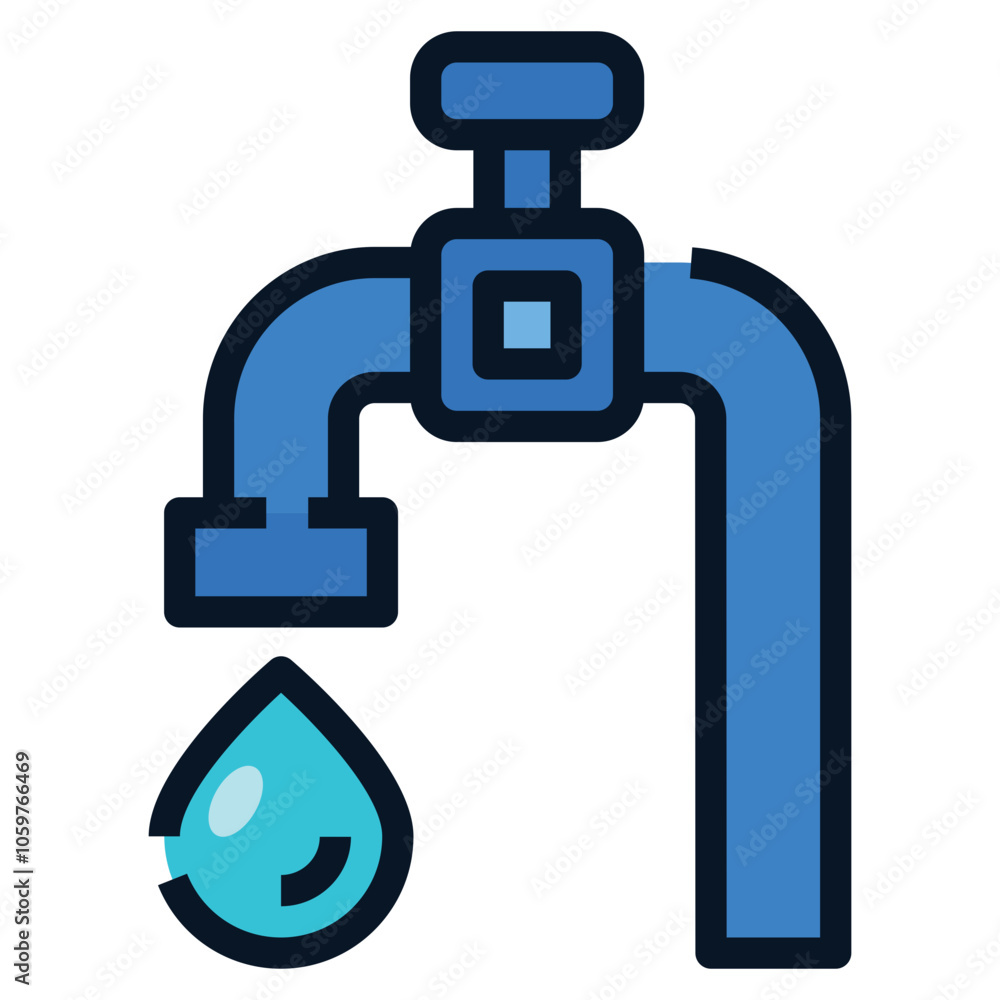 Fototapeta premium Tap Water Icon