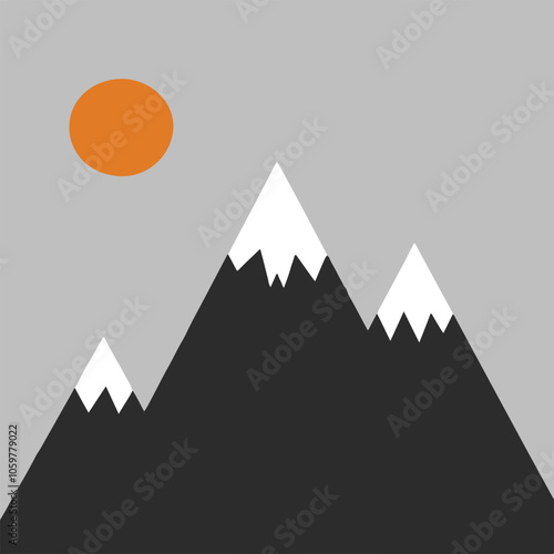Hill tract landscape vector illustration.