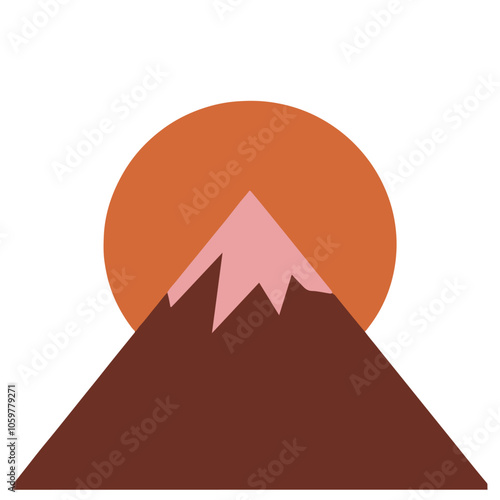 Hill tract landscape vector illustration.