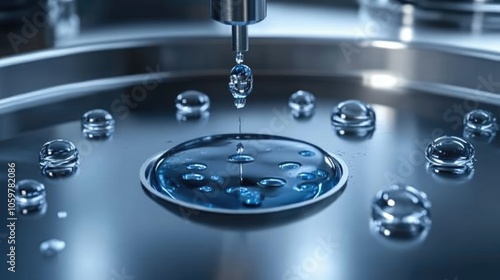 Precision-engineered microdroplet deposition technology advancing the frontier of nanotechnology research. photo