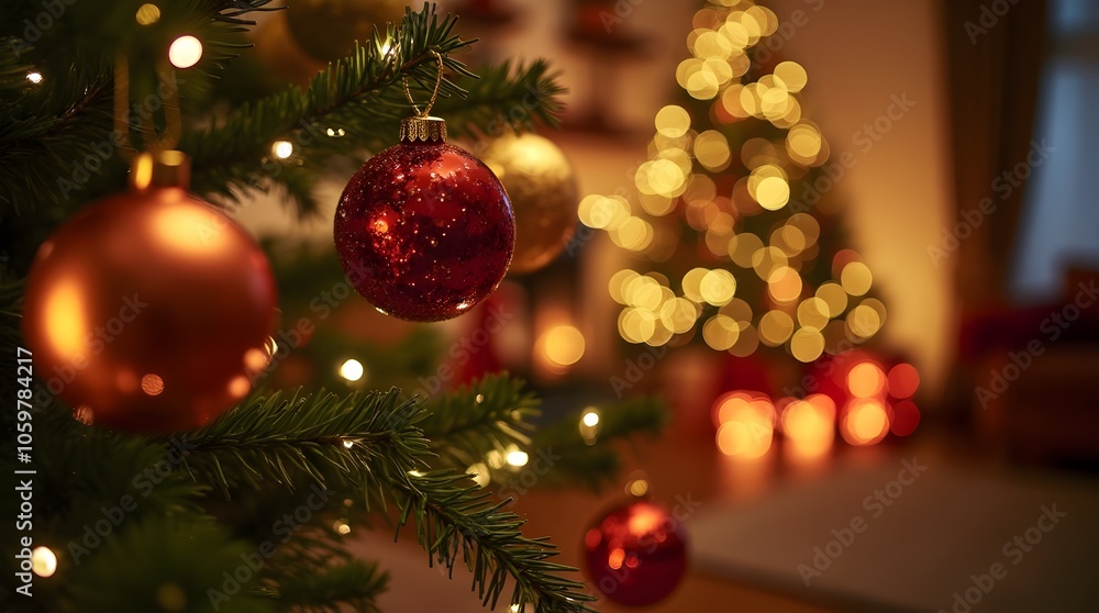 Obraz premium christmas tree with lights