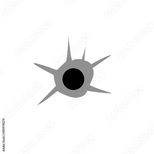 shot bullet hole vector illustration