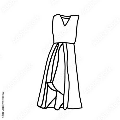 women dresses line icon