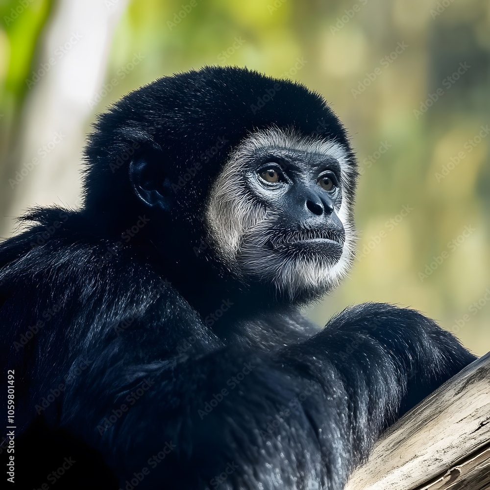 Fototapeta premium Wildlife Gibbon Primate Monkey Ape