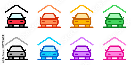 Editable parking area, garage vector icon. Property, real estate, construction, mortgage, interiors. Part of a big icon family. Perfect for web and app interfaces, presentations, infographics, etc