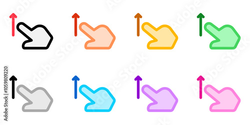 Editable one finger swipe up vector icon. Part of a big icon set family. Perfect for web and app interfaces, presentations, infographics, etc