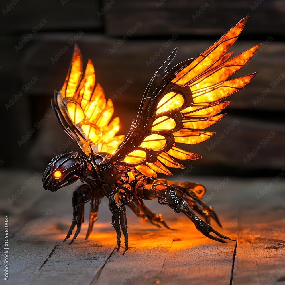 Obraz premium Fiery Phoenix Feather Symbolizing Rebirth