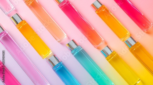 Vibrant Lip Gloss Tubes in Playful Arrangement photo