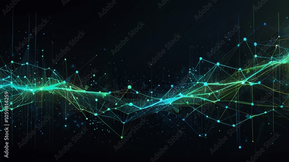 Fototapeta premium A complex network of interconnected nodes