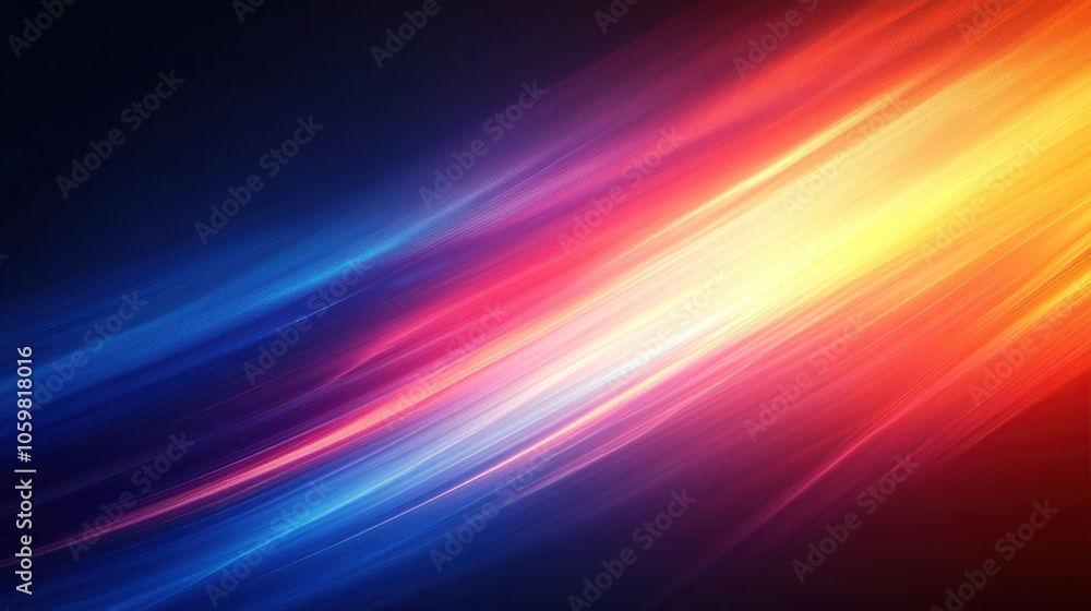 Obraz premium Abstract background with colorful, glowing lines and geometric shapes in shades of dark blue, pink, and purple