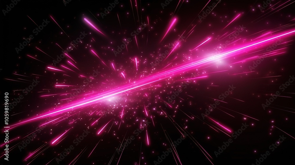 Fototapeta premium Vibrant Pink 3D Laser Abstract Background