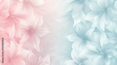 Soft Blue Gradient Daisy Flower Background