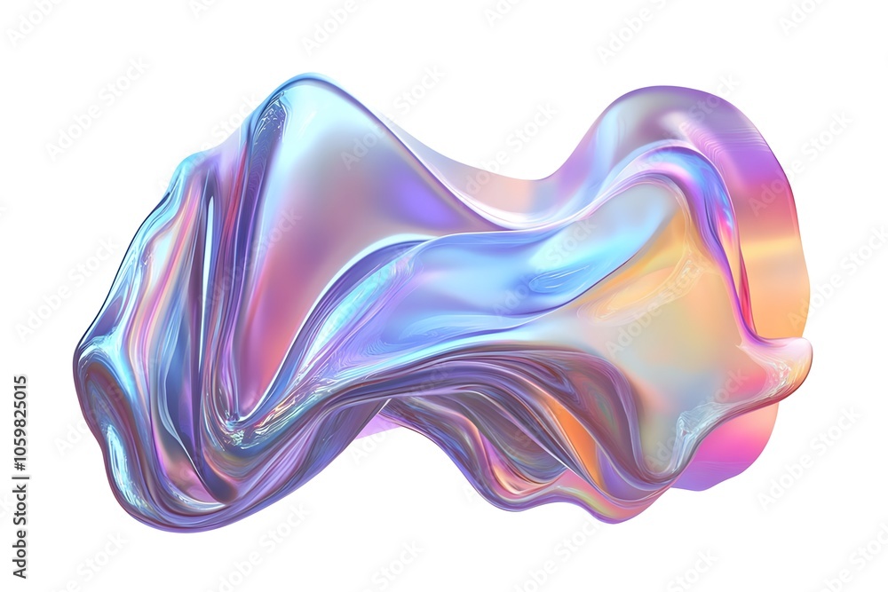 Obraz premium Gradient liquid abstract squared Holo Holographic background with halftone dots design Watercolor ombre gradient pattern design 3d geometric shapes background Abstract background with curved shapes