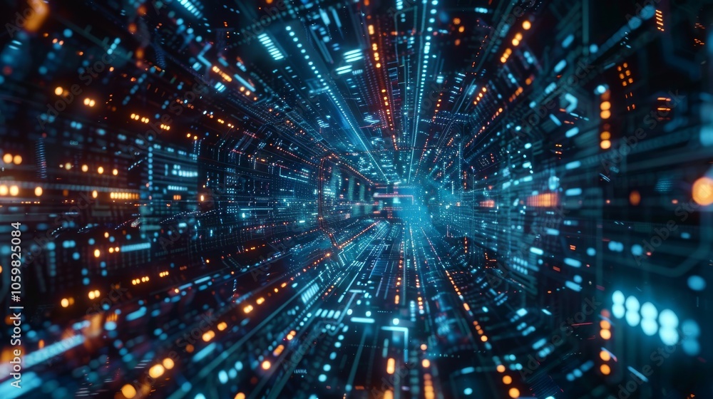 E Learning Technology Concept Ai And Machine Learning Enhance