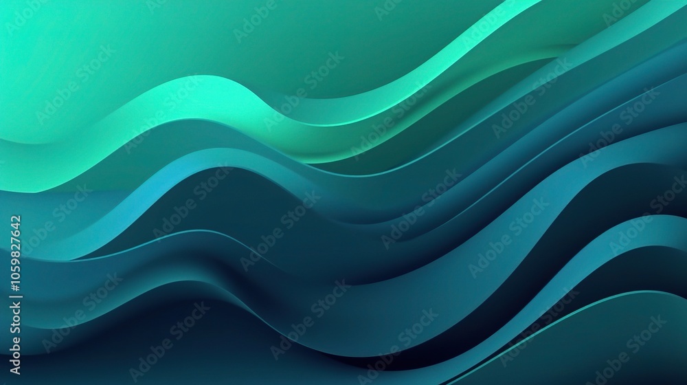 Obraz premium Abstract Waves in 3D Design for Creative Projects