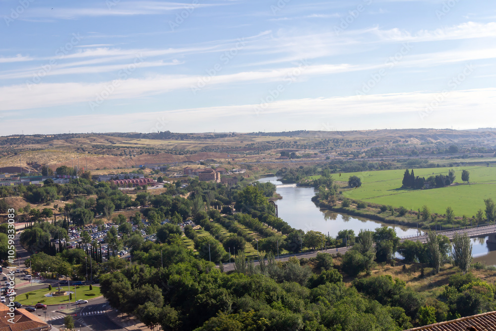 Fototapeta premium View from Toledo, Spain over the River Tagus