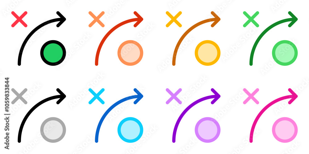 Fototapeta premium Editable strategy arrow vector icon. Part of a big icon set family. Perfect for web and app interfaces, presentations, infographics, etc