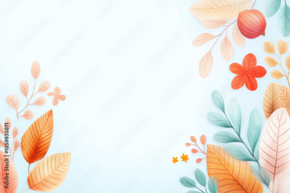 beautiful autumn themed background featuring colorful leaves and flowers in warm tones, perfect for seasonal designs beautiful autumn themed background featuring colorful leaves and flowers in warm tones, perfect for seasonal designs