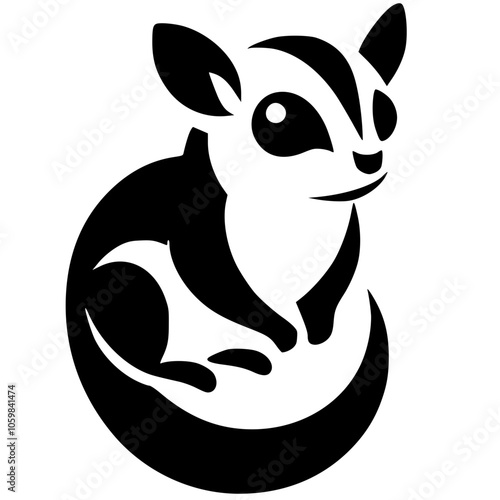 Cute sugar glider silhouette