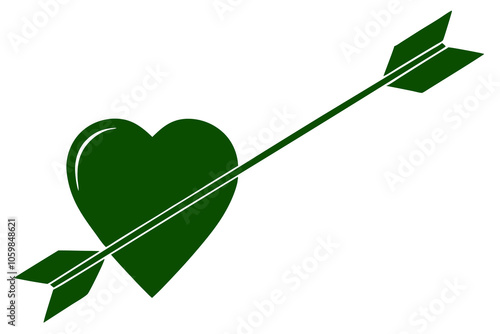 Valentine Arrow | isolated vector illustration on white background