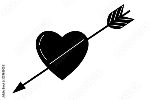 Valentine Arrow | isolated vector illustration on white background