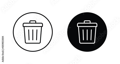trash can icon set. Delete icon vector
