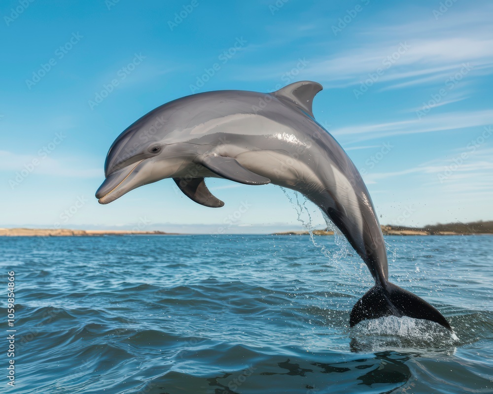 Fototapeta premium dolphin jumping out of water