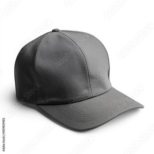 realistic high quality Grey snapback mockup isolated photo