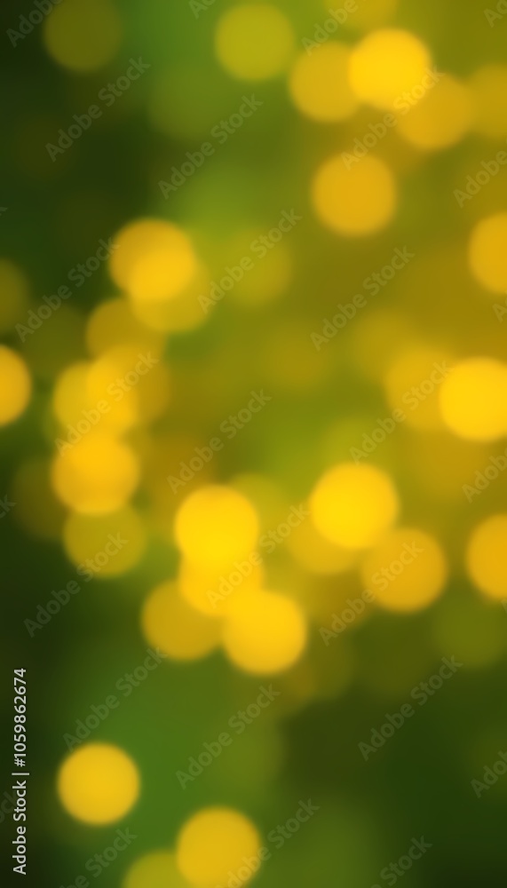 Obraz premium Green and Gold Bokeh Background