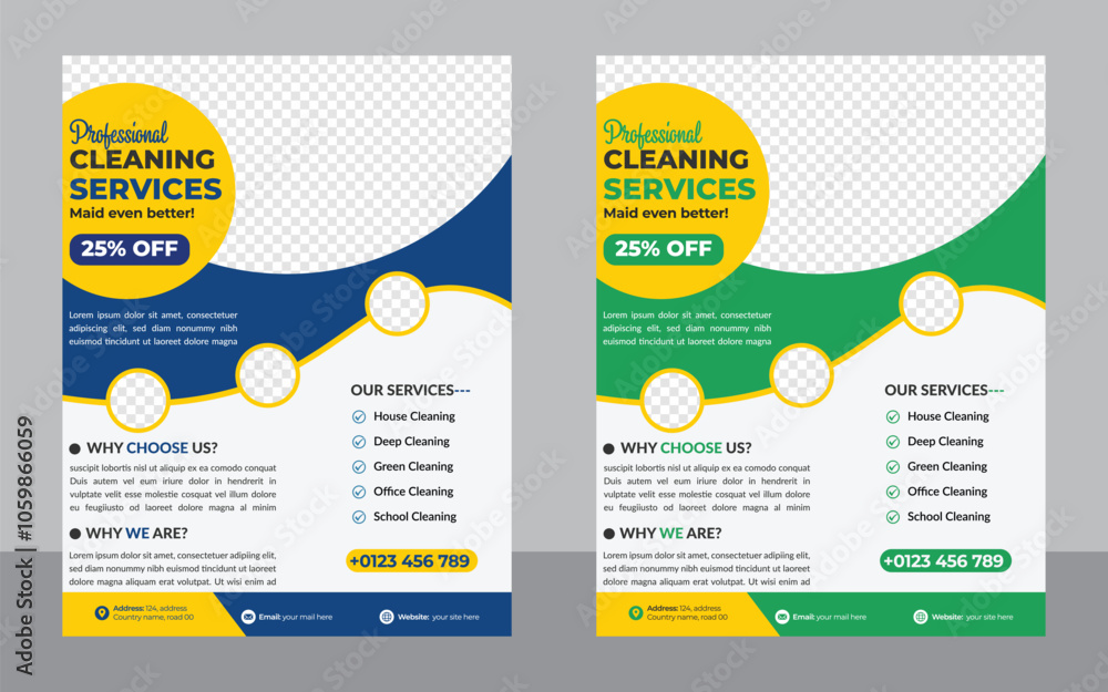 Obraz premium cleaning services flyer